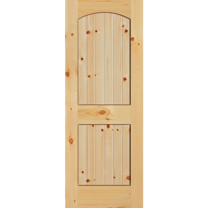 EA 2668.138 2Panel Arch Top Knotty Pine Door at Framing Square Lumber Company Sierra Pine Doors