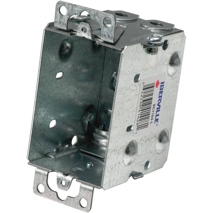 Iberville 21/2" Gangable Device Box with Mounting Ears at New